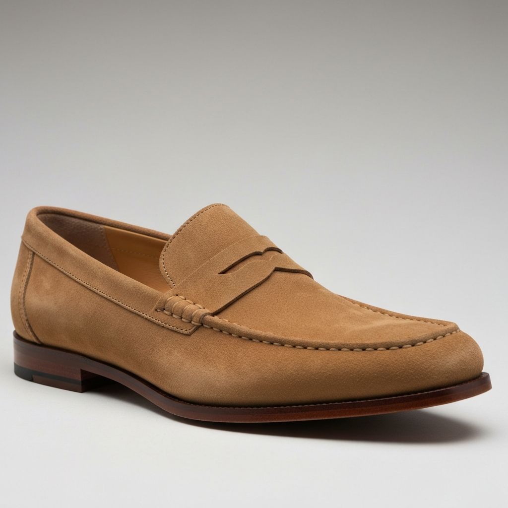 스웨이드 로퍼 탠